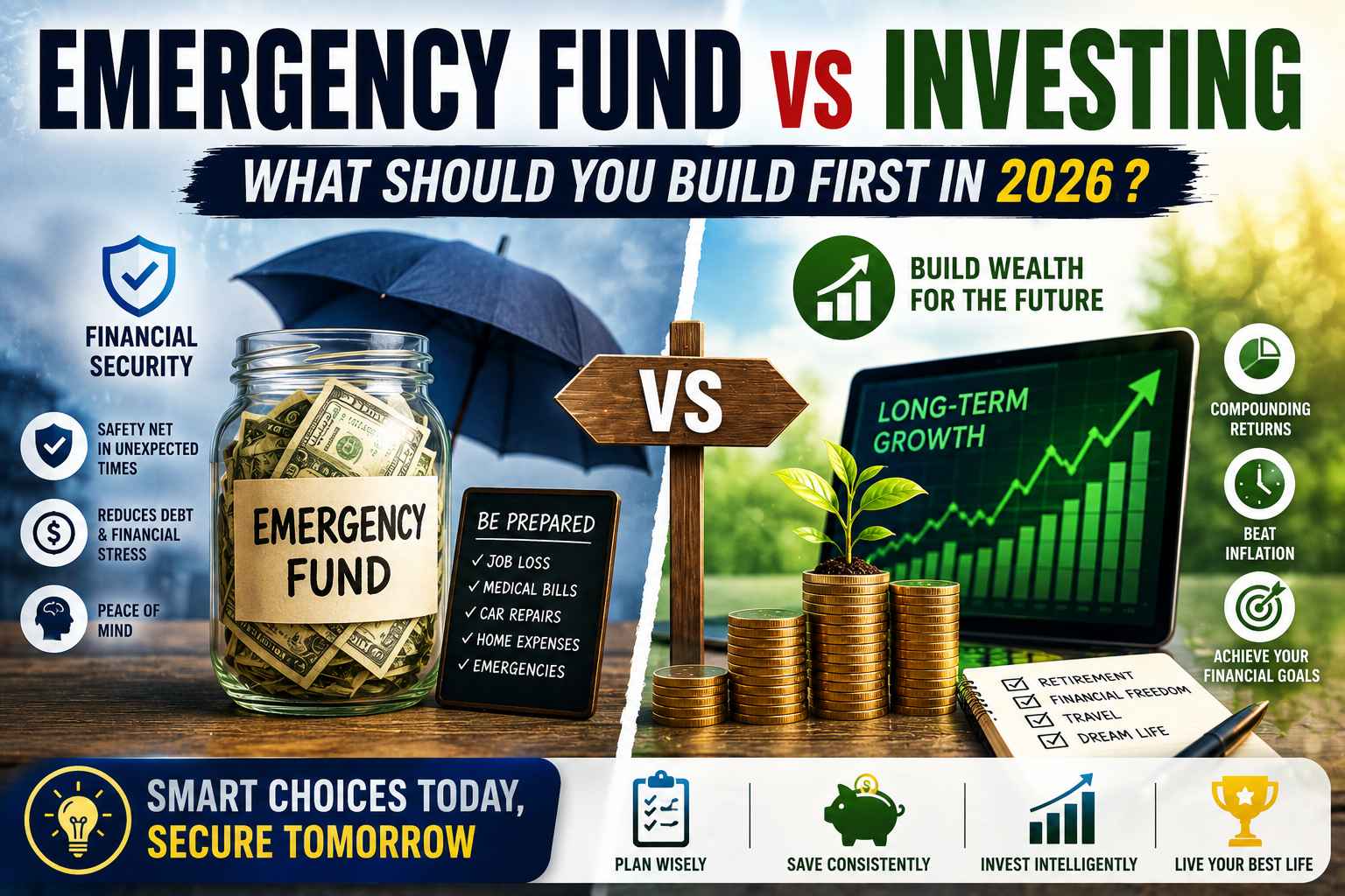 Emergency Fund vs Investing: What Should You Build First in 2026?